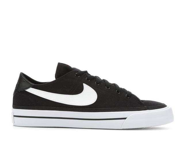 Men's Nike Court Legacy Next Nature Sustainable Skate Shoes in Blk/Wht Cnv 002 color