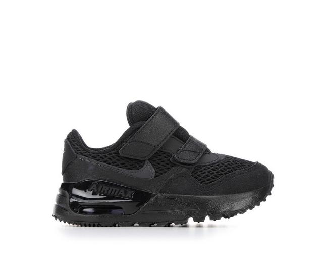 Boys' Nike Toddler Air Max SYSTM Running Shoes in Black/Black color