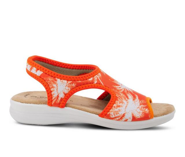 Women's Flexus Nyaman-Tropics Sandals in Orange color