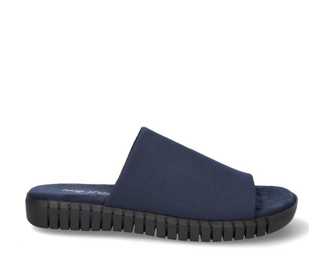 Women's Easy Street Akeyla Sandals in Navy Stretch color