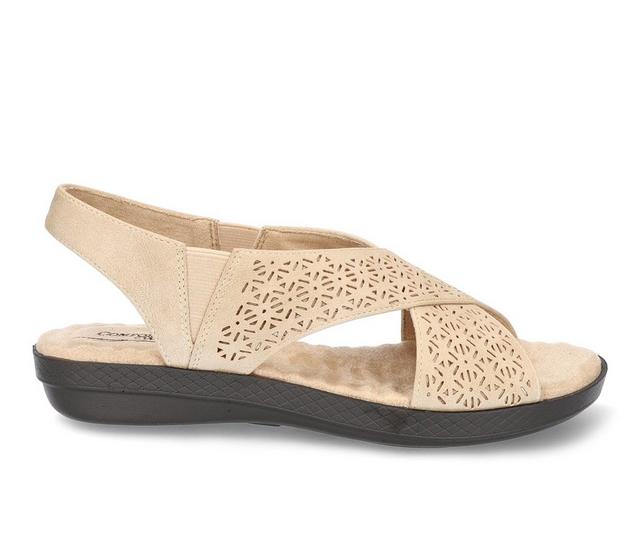 Women's Easy Street Claudia Sandals in Sand color