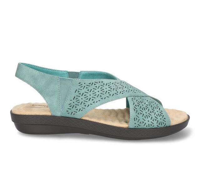 Women's Easy Street Claudia Sandals in Turquoise color