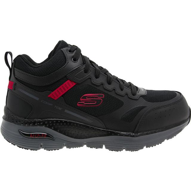 Skechers Work 200159 Arch Fit SR Comp Toe Work Boots in Black color