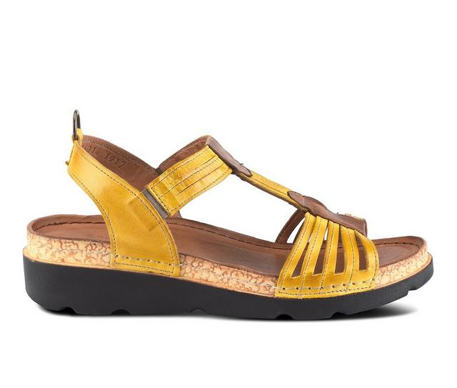 Women's SPRING STEP Kasba Sandals in Yellow color