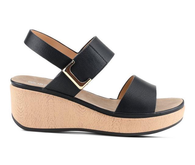 Women's Patrizia Spelta Wedge Sandals in Black color
