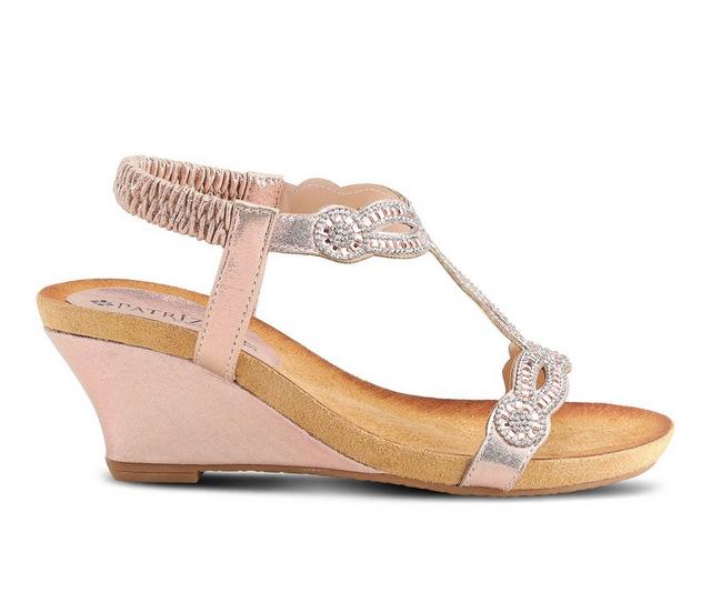 Women's Patrizia Shining Wedge Sandals in Champagne color