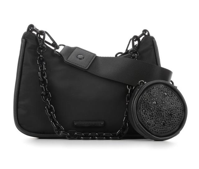 Madden Girl Nylon Crossbody Handbag in Black color