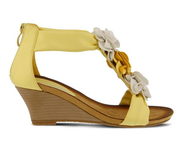 Women's Patrizia Harlequin Multi Wedge Sandals in Light Yellow color