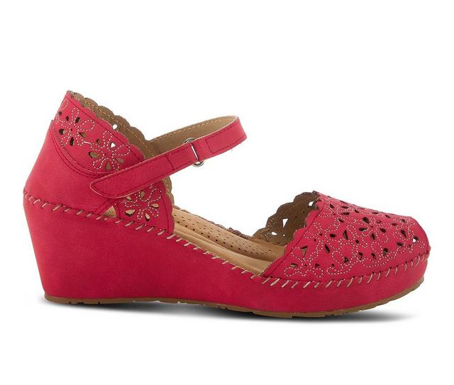 Women's Patrizia Gennina Wedges in Dark Red color