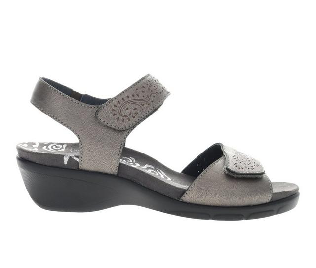 Women's Propet Wanda Wedge Sandals in Silver color