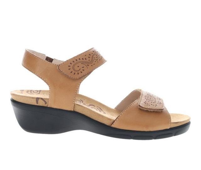 Women's Propet Wanda Wedge Sandals in Tan color