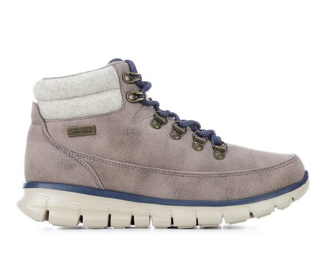 Women's Skechers Synergy Cool Seeker Lace-Up Boots in Taupe color