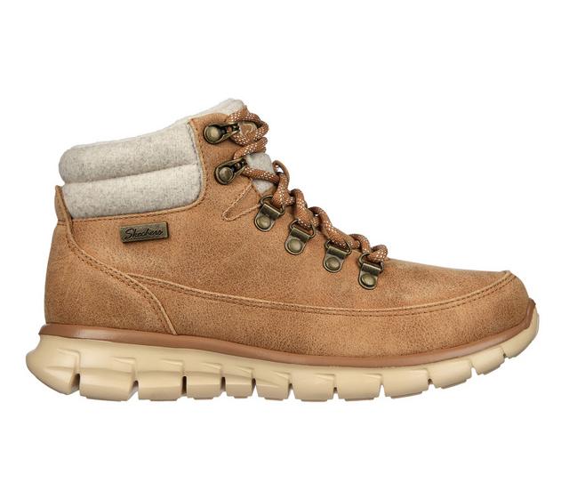 Women's Skechers Synergy Cool Seeker Lace-Up Boots in Chestnut color