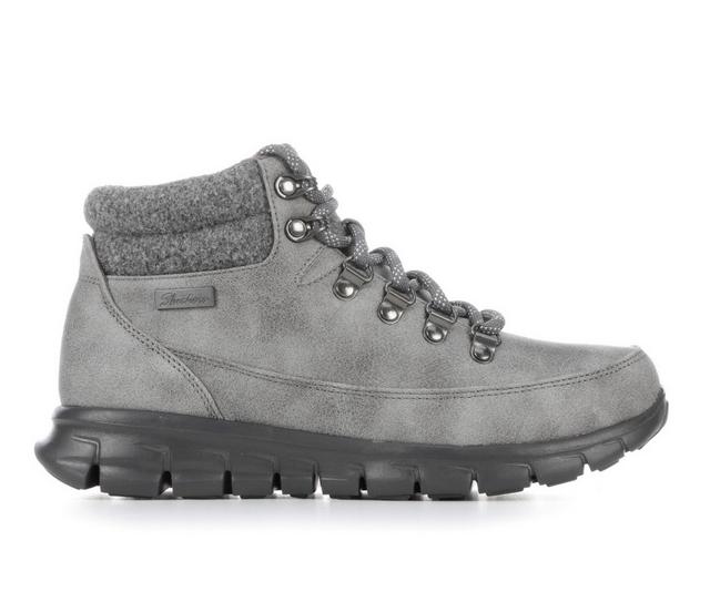 Women's Skechers Synergy Cool Seeker Lace-Up Boots in Charcoal color