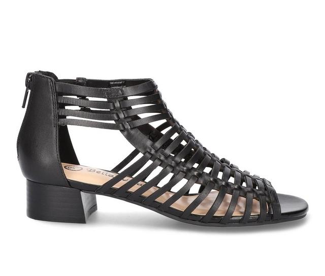 Women's Bella Vita Holden Dress Sandals in Black Leather color