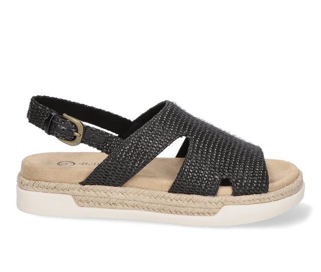 Women's Bella Vita Kato Sandals in Black Woven color