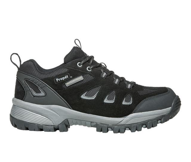 Men's Propet Ridge Walker Low Hiking Boots in Black color
