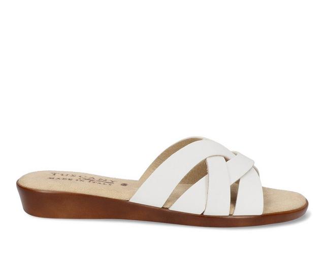 Women's Tuscany by Easy Street Zanobia Sandals in White color