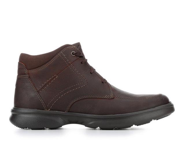 Men's Clarks Bradley Mid Boots in Brown Tumbled color