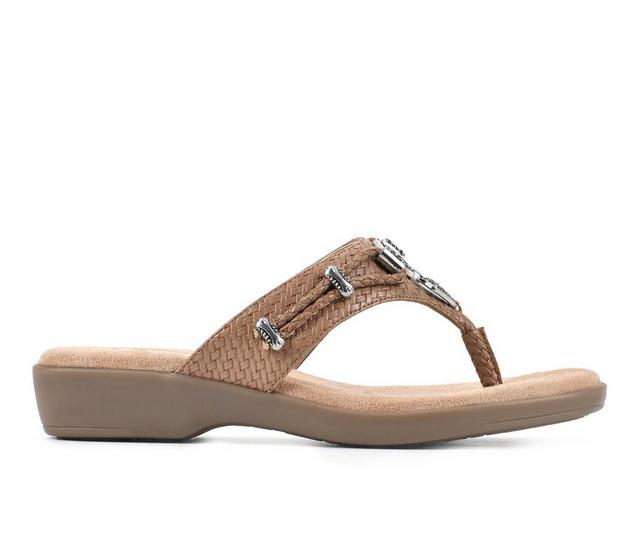 Women's Cliffs by White Mountain Bailee Flip-Flops in Natural/Woven color