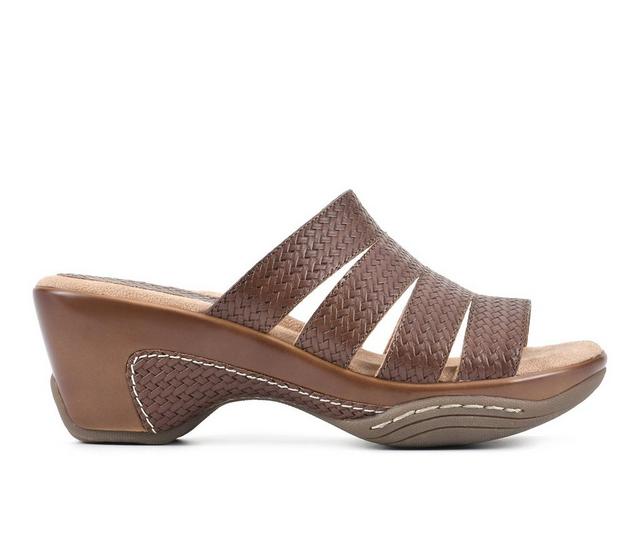 Women's White Mountain Valora Heeled Dress Sandals in Brown color