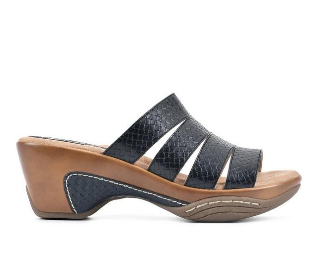 Women's White Mountain Valora Heeled Dress Sandals in Black color