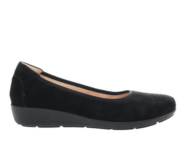 Women's Propet Yara Flats in Black Suede color