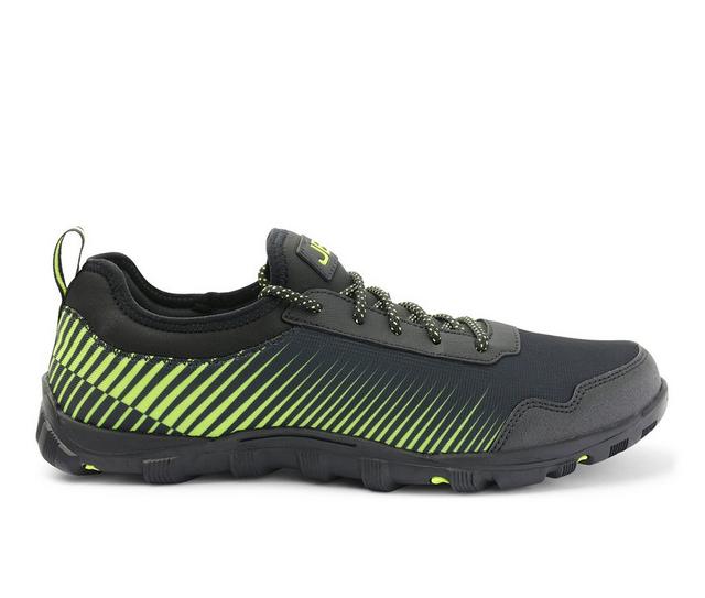 Men's JBU River Hiking Shoes in Black/Vlt Green color