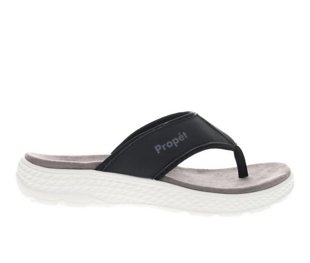 Women's Propet TravelActiv FT Water-Ready Flip-Flops in Black color