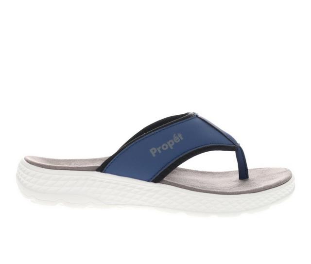 Women's Propet TravelActiv FT Water-Ready Flip-Flops in Navy color