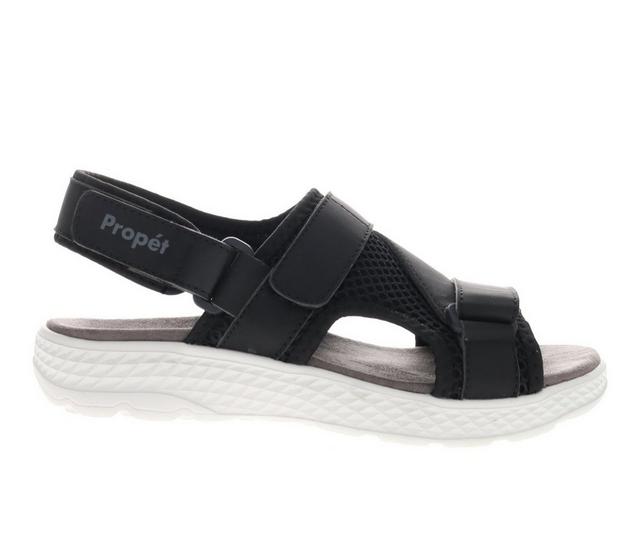 Women's Propet TravelActiv Sport Water-Ready Sandals in Black color