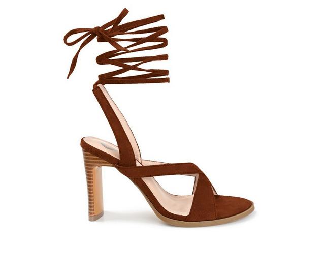 Women's Journee Collection Adalee Dress Sandals in Brown color