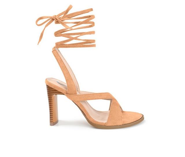 Women's Journee Collection Adalee Dress Sandals in Tan color