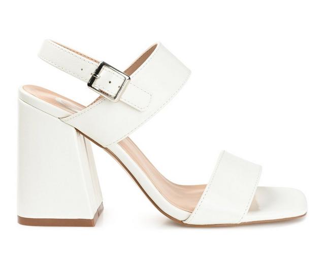 Women's Journee Collection Adras Dress Sandals in Off White color