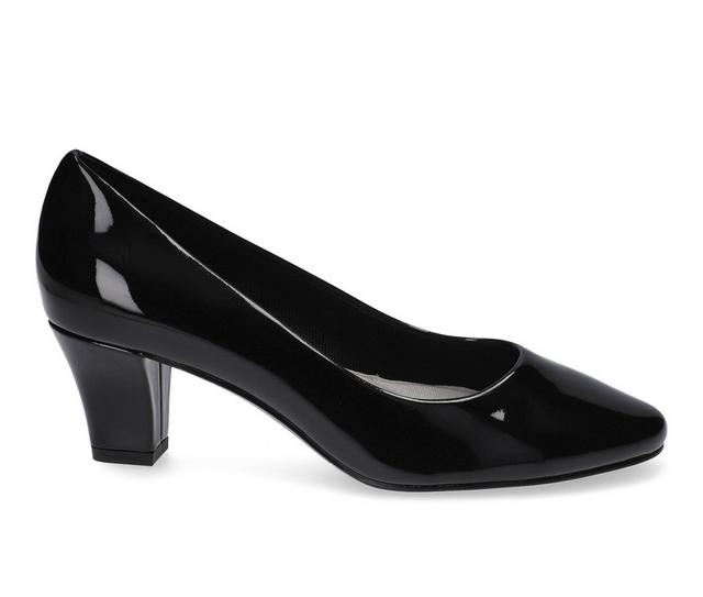 Women's Easy Street Ballari Pumps in Black Patent color