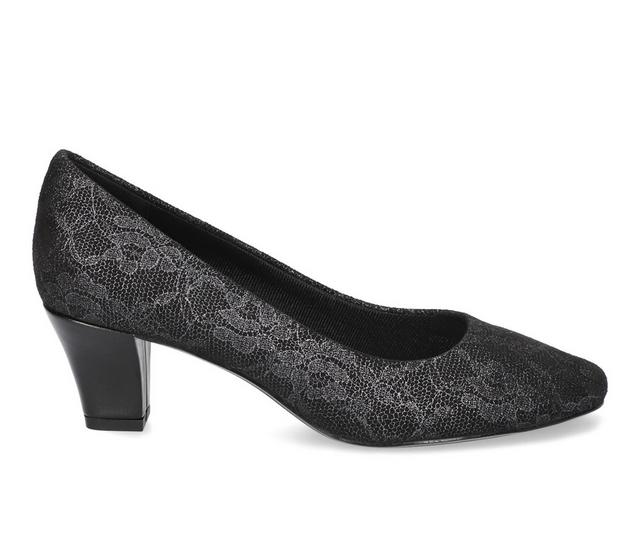 Women's Easy Street Ballari Pumps in black lace color