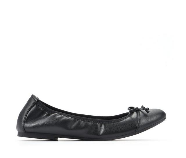 Women's White Mountain Sunnyside II Flats in Black Smooth color