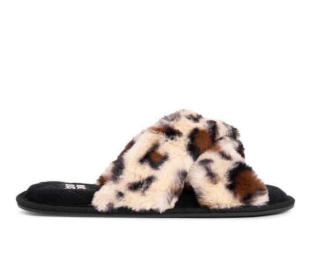 MUK LUKS Perley Slippers in Leopard color
