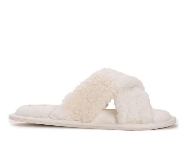 MUK LUKS Perley Slippers in Ivory color