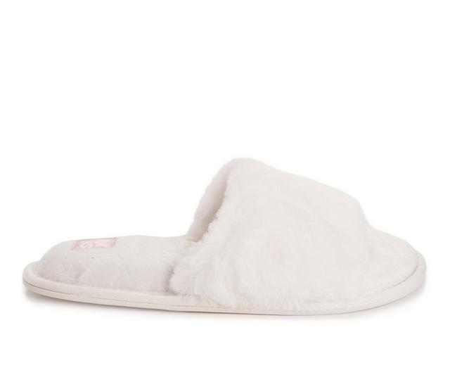 MUK LUKS Sariah Slippers in White color