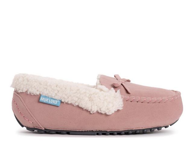 MUK LUKS Jayla Slippers in Dusty Rose color