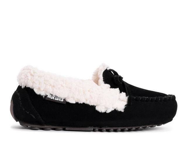 MUK LUKS Jayla Slippers in Black color