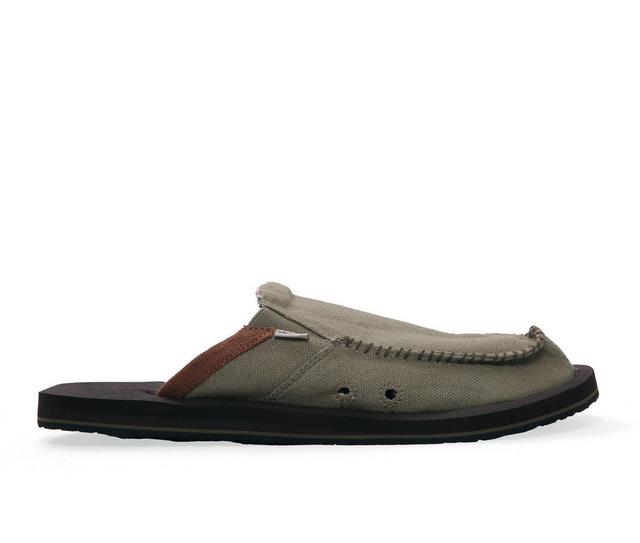 Men's Sanuk Yoga Sling Flip-Flops in ARMY-1 color