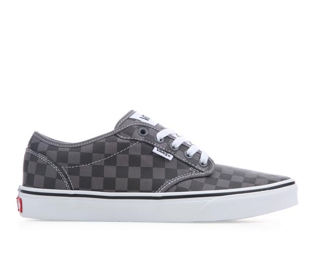 Men's Vans Atwood Skate Shoes in Check Bk/Gy/Wt color