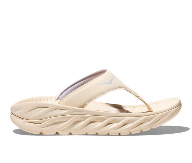 Adults' Hoka One One Ora Recovery Flip-Flops in Vanilla color