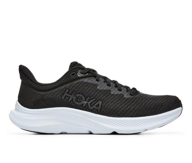 Women's Hoka Solimar Running Shoes in Black/White color