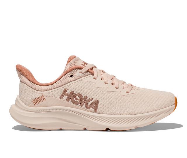 Women's Hoka Solimar Running Shoes in Vanilla/Sandsto color