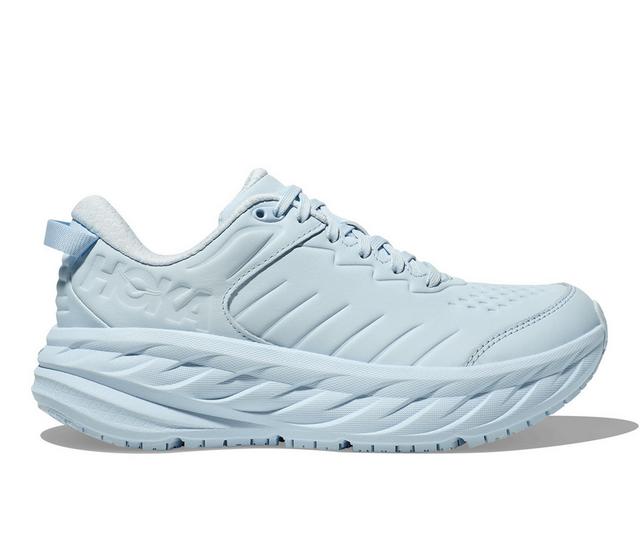 Women's Hoka One One Bondi SR Slip-Resistant Sneakers in Ice Water color