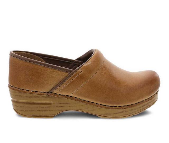 Women's Dansko Professional Clogs in Honey Distresse color