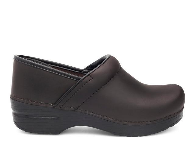 Women's Dansko Professional Clogs in Antique Brown color